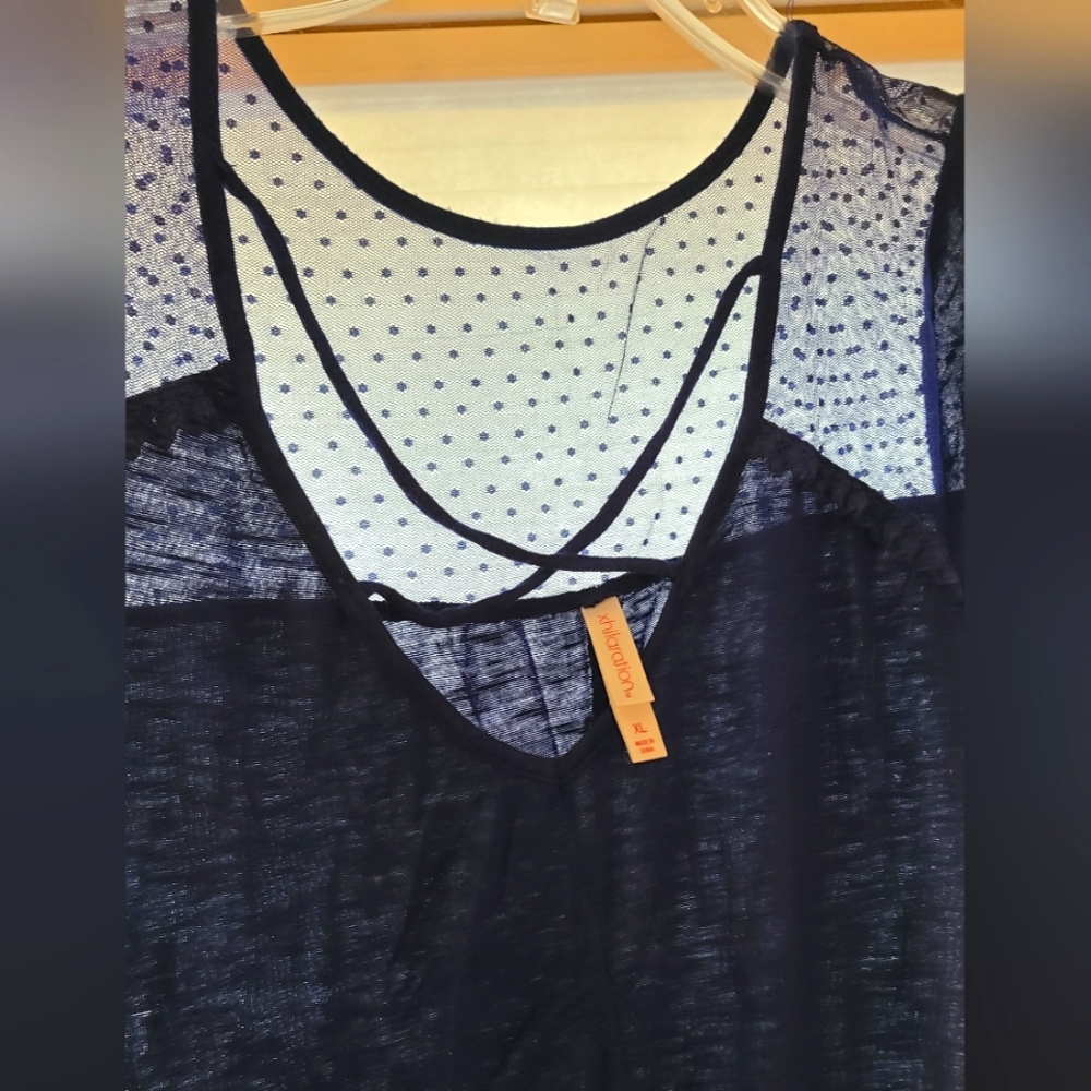Navy Blue Xhileration Top